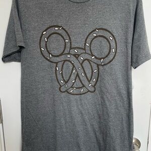 Gray T-Shirt with Pretzel Design